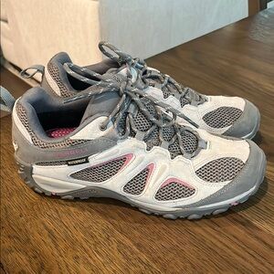Merrell Women's Gray and Pink Waterproof Hiking Shoes